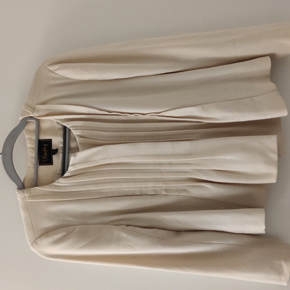 Buckley Tailors Blush Pink Peplum Button Jacket Size 0